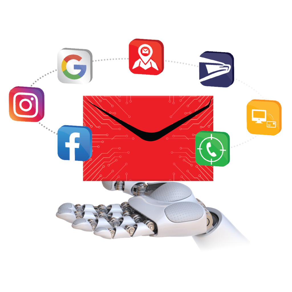 Direct Mail Marketing robot hand