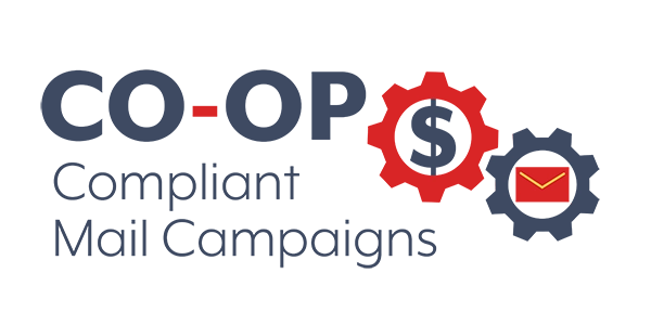 Co-op compliant direct mail campaigns