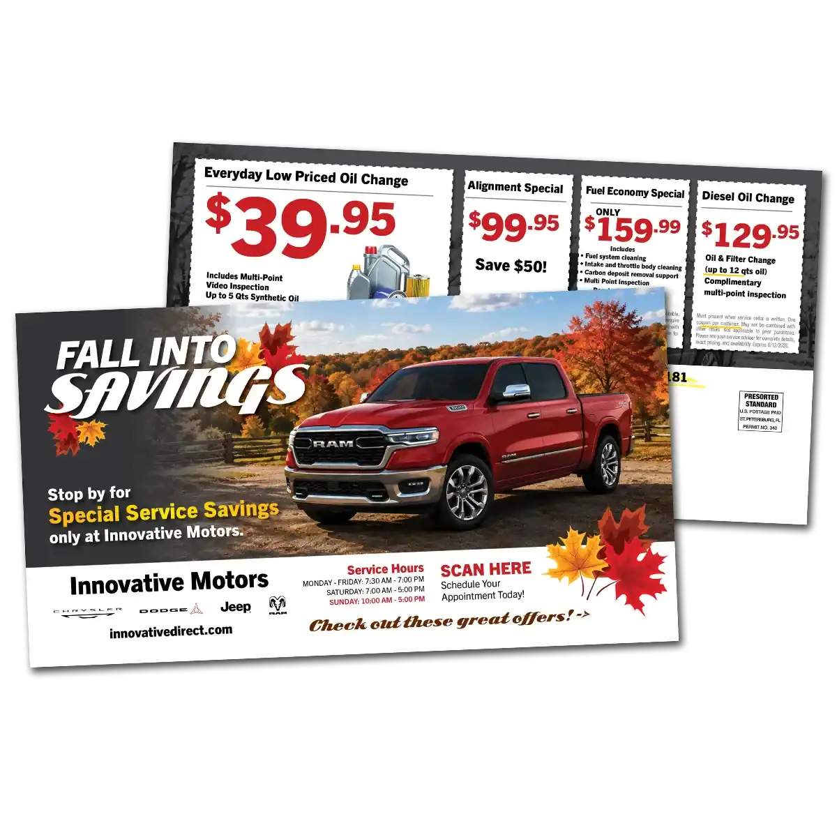 Automotive service direct mail campaign example
